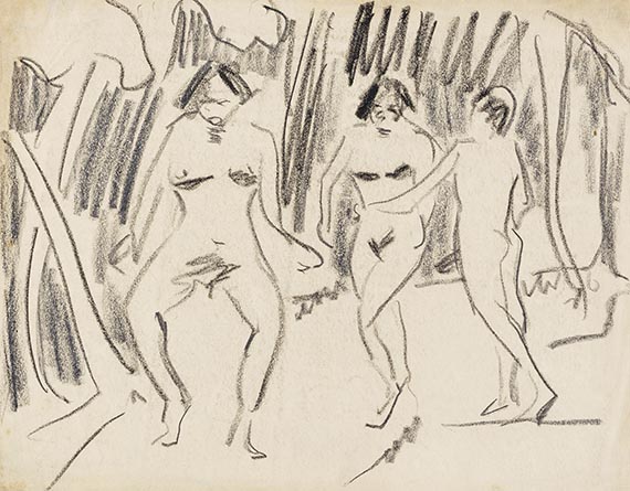 Ernst Ludwig Kirchner - Laufende Badende