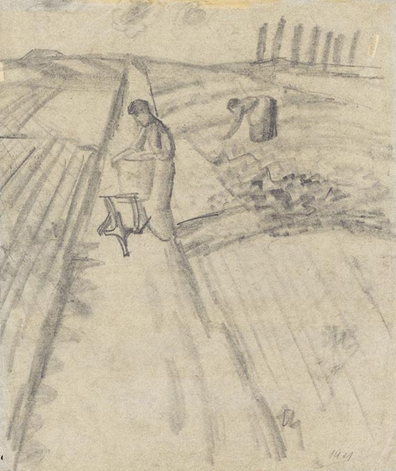 August Macke - Frauen mit Karren auf dem Feld