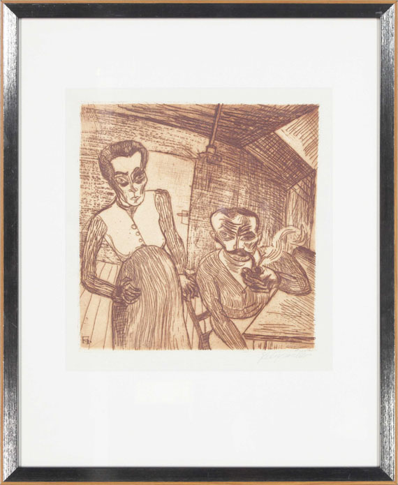 Conrad Felixmüller - Arbeiterpaar (Ehepaar Schnabel) - Frame image