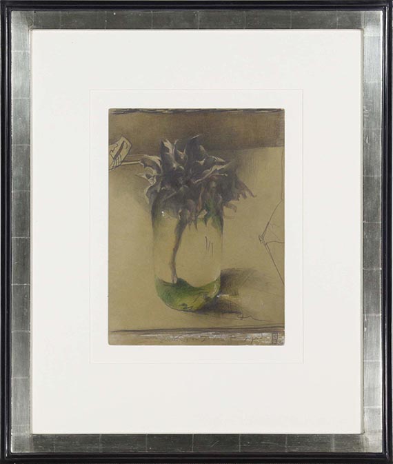 Horst Janssen - "Blumenbild" - Frame image