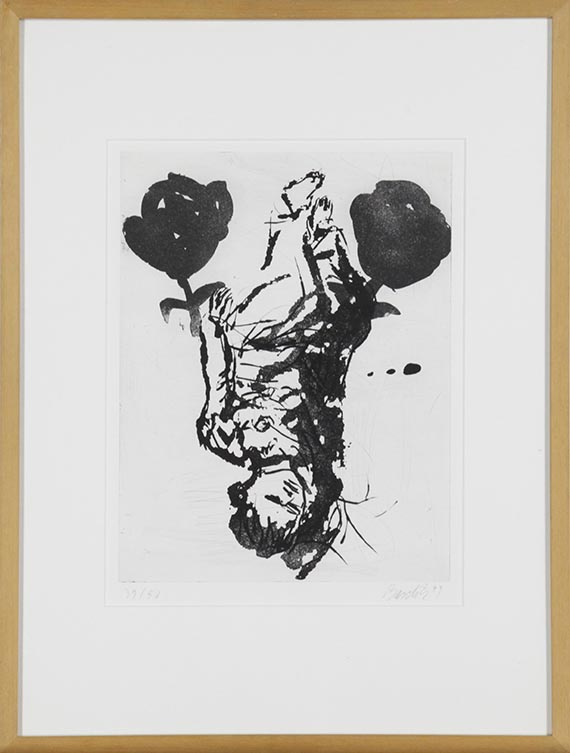 Georg Baselitz - Schwarze Rose - Frame image