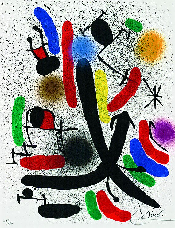 Joan Miró - 2 Motive in: Miró der Lithograph I