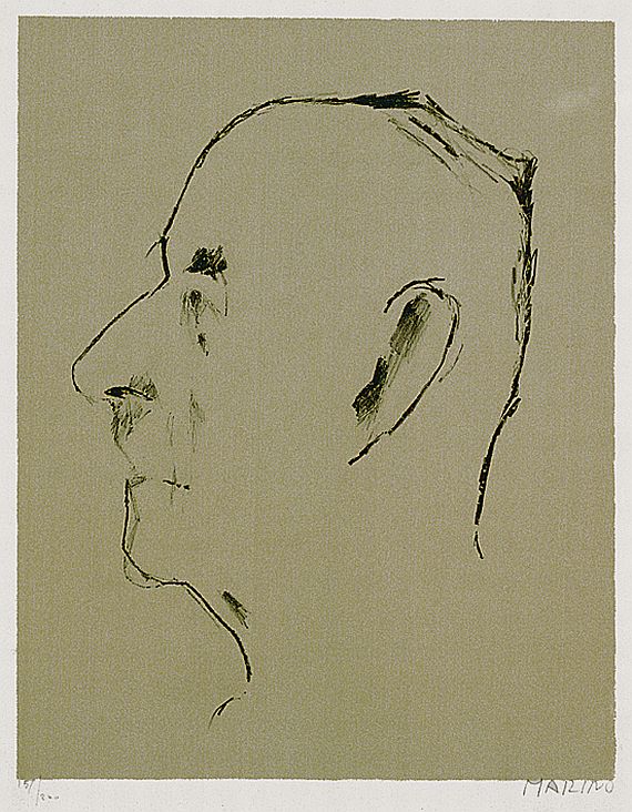 Marino Marini - Portrait von Thomas Mann