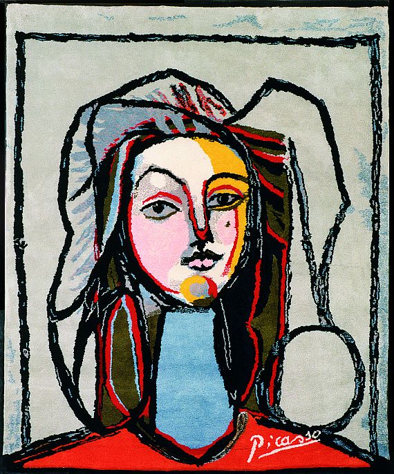 Pablo Picasso - Portrait au cou bleu (Tapisserie)