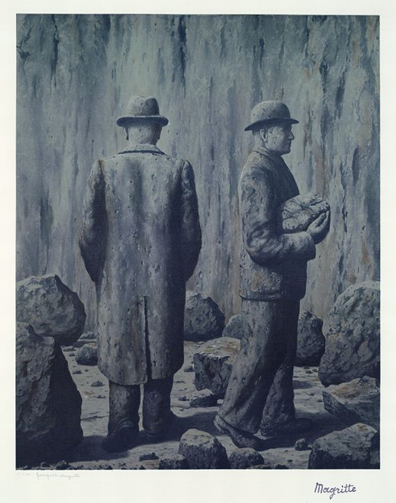 René Magritte - Surreale Komposition III (Der Gesang des Veilchens)