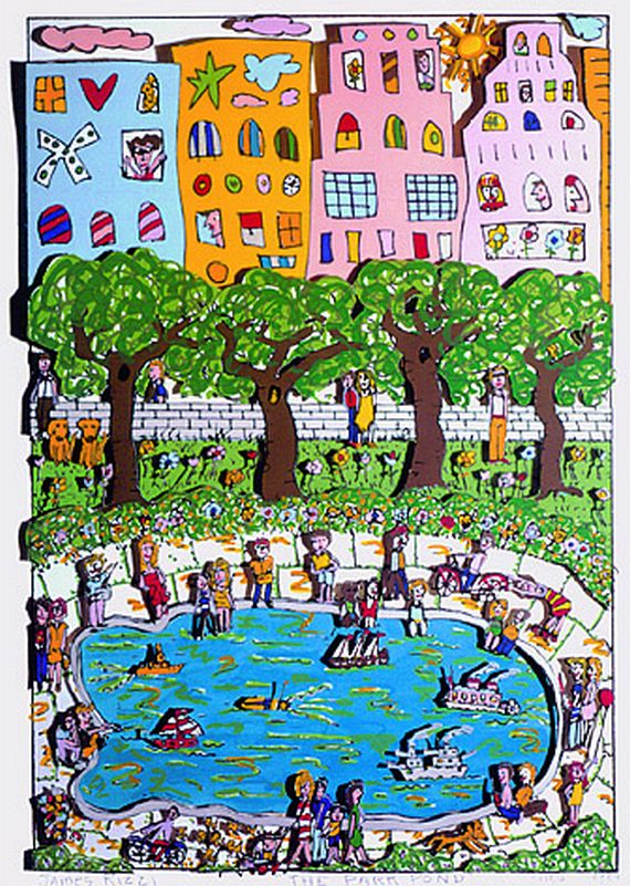 James Rizzi - 2 Bll.: The Park Pond. Living near the Water