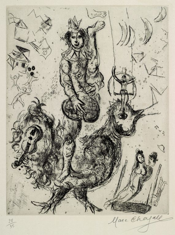 Marc Chagall - Le Clown-acrobate
