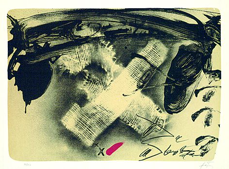Antoni Tàpies - X de tissu