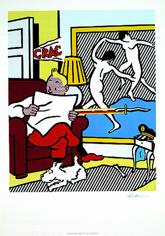 Roy Lichtenstein - Tintin Reading