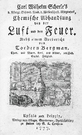 Carl Wilhelm Scheele - Chemische Abhandlung von der Luft. 1777. EA