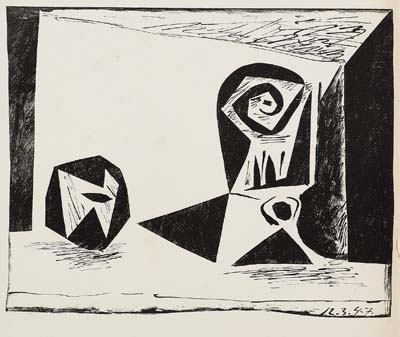 Pablo Picasso - Composition au Verre à Pied