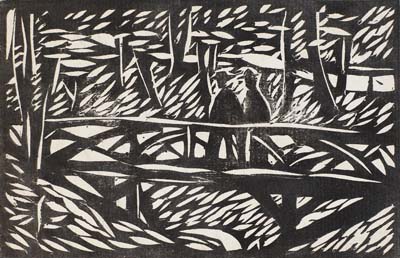 Ernst Ludwig Kirchner - Holzbrücke im Walde
