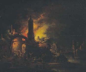 Johann Georg Trautmann - Nächtliche Feuersbrunst