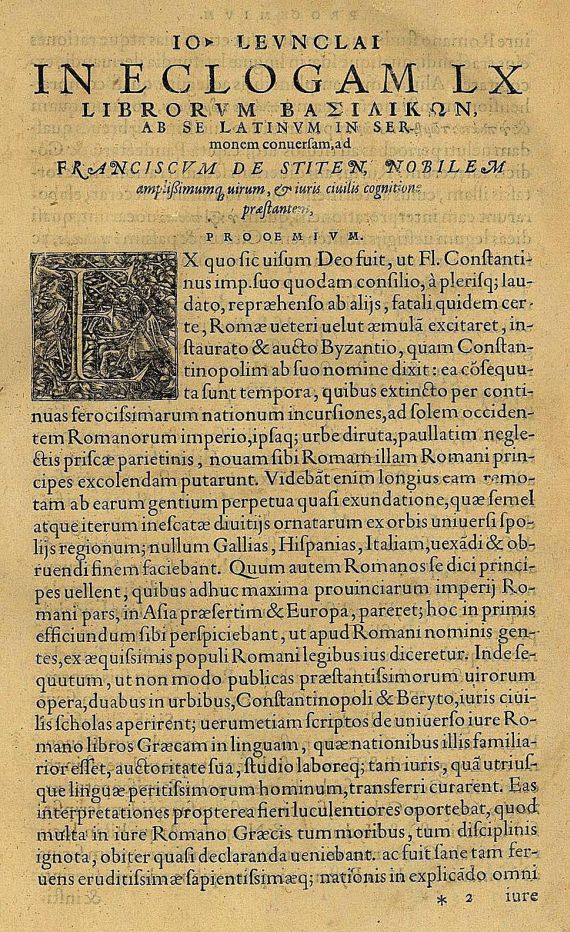 Joannis Leunclavius - Lx librorum Basilikon. 1575.