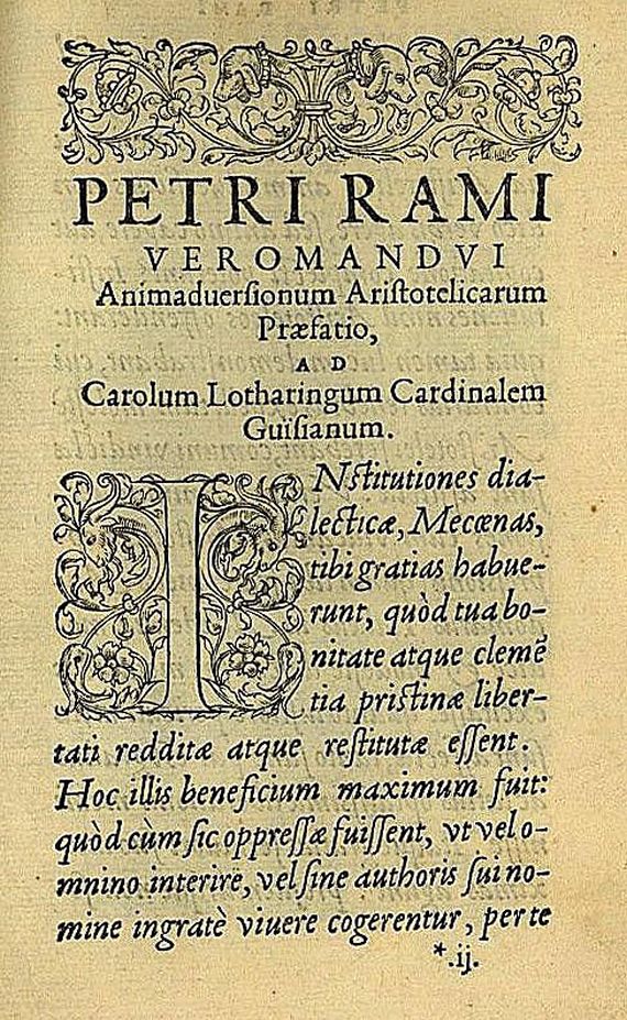 Petrus Ramus - Animadversionum Aristotelicarum. 1548.