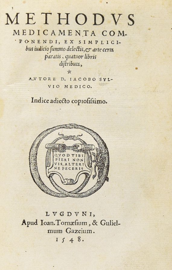 Sylvius Jacobus - Methodus medicamenta componendi. 1548.
