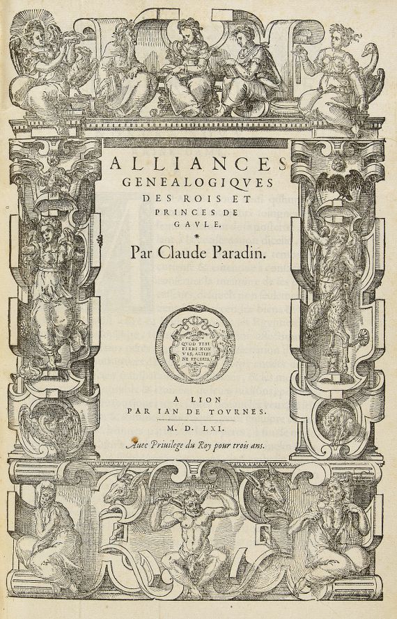 Claude Paradin - Alliances genealogiques. 1561.