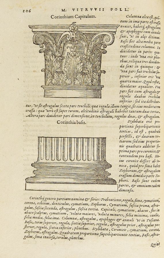 Marcus Vitruvius Pollio - De Architectura. 1586.