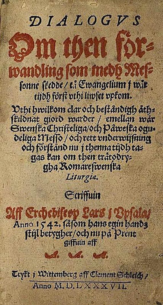 Laurentius Petri - Dialogus. 1587.