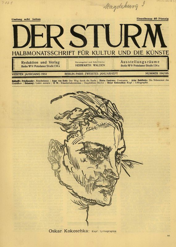 Sturm, Der - Sturm, 1 Heft (O. Kokoschka)