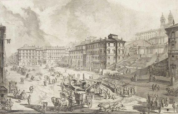 Giovanni Battista Piranesi - Veduta di Piazza di Spagna.