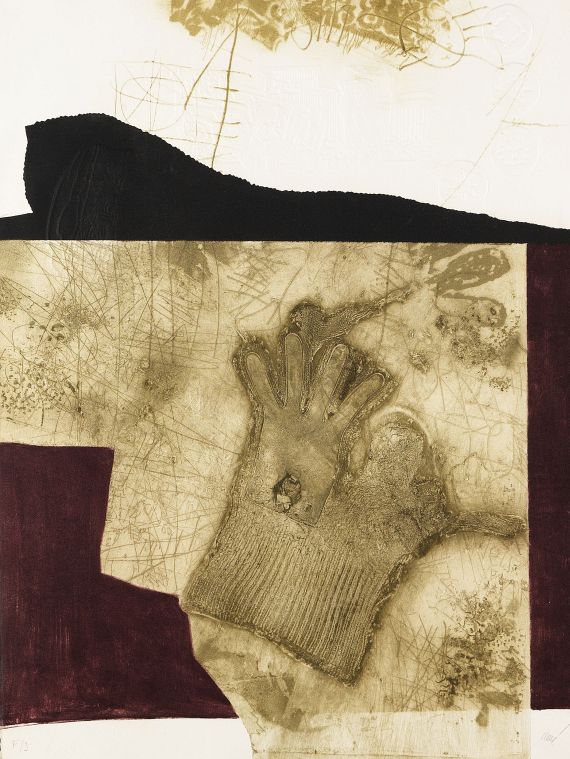 Antoni Clavé - Komposition mit Handschuh