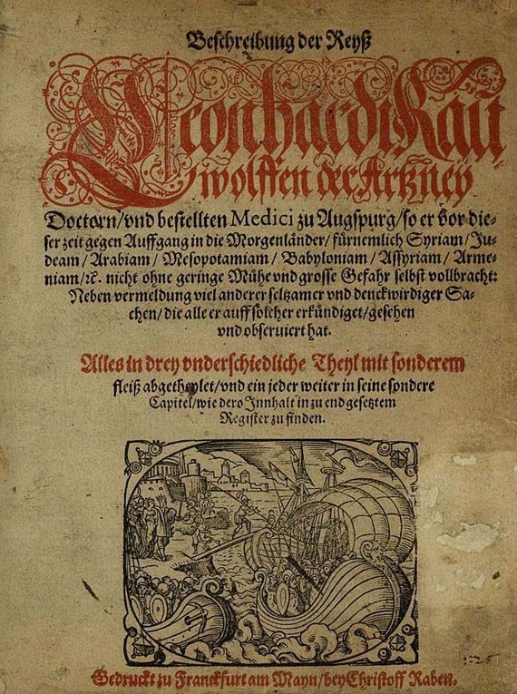 Leonhard Rauwolff - Beschreibung der Reiß. 1582