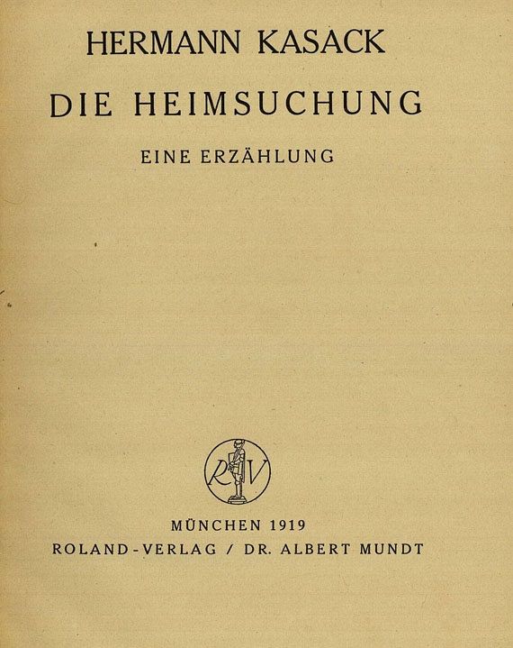 Hermann Kasack - Heimsuchung, 1919. [M27]