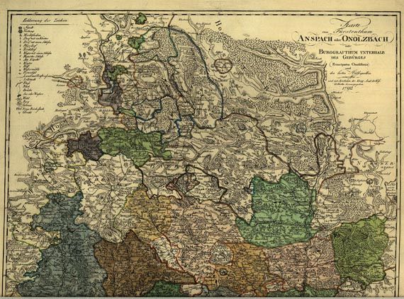 Bayern - Karte vom Fürstenthum Anspach oder Onolzbach.