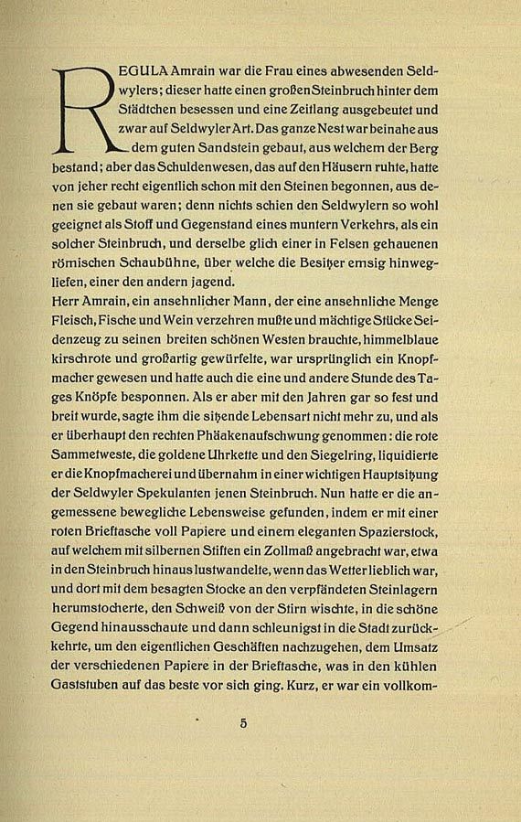 Gottfried Keller - Frau Regel Amrain und ihr Jüngster. 1920