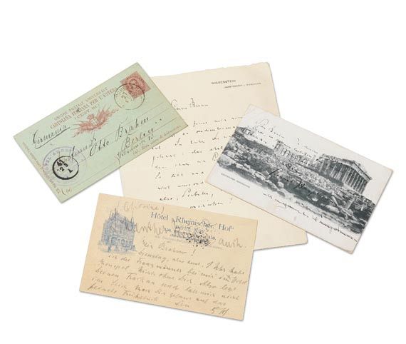 Gerhart Hauptmann - 39 Briefe, Postkarten, Telegramme von Gerhart + Marie Hauptmann.1889-1912.