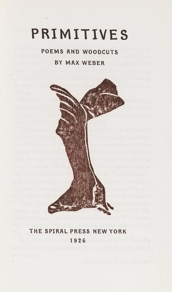 Max Weber - Primitives. 1926 + Cahill, Max Weber. 1930.