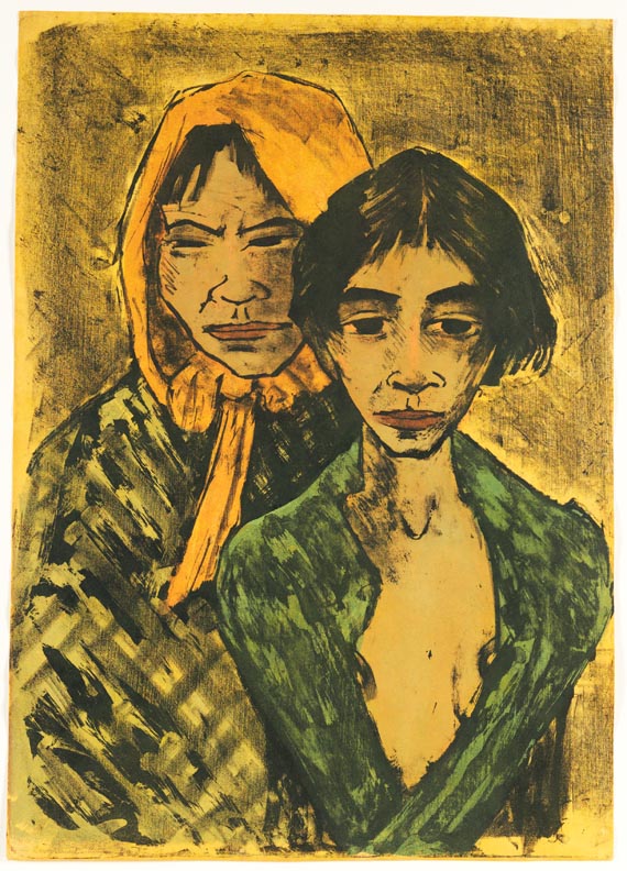 Otto Mueller - Zwei Zigeunerinnen (Zigeunermutter mit Tochter) - 