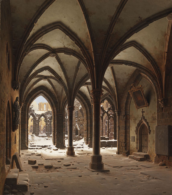 Carl Georg Adolph Hasenpflug - Die Ruine des Klosters Walkenried im Winter