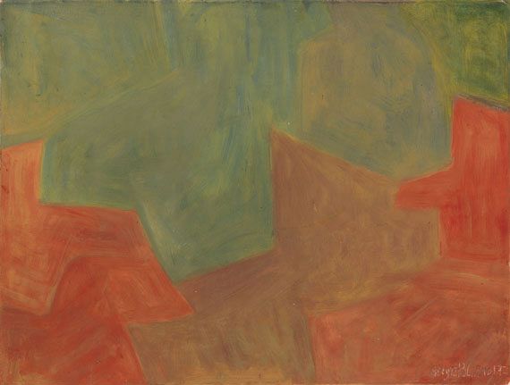 Serge Poliakoff - Composition vert-rouge