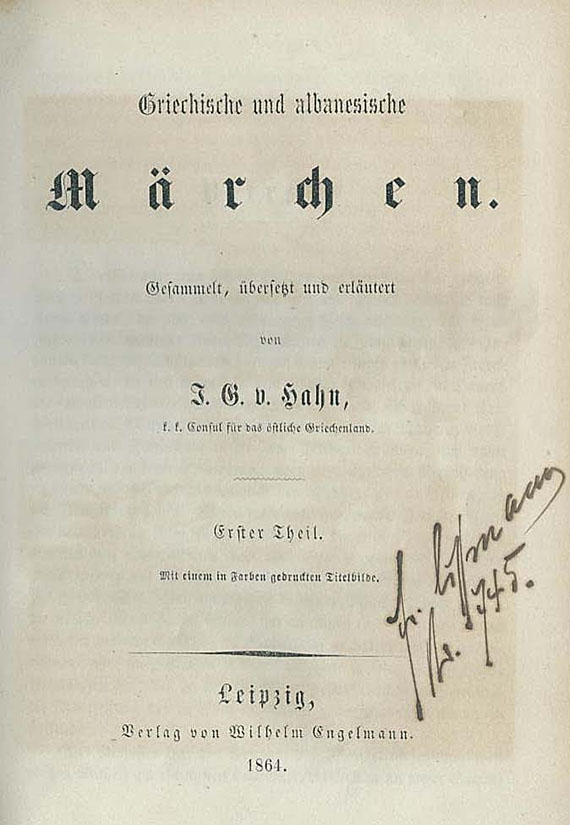 Johann Georg von Hahn - Griechische und albanesische Märchen. 1864