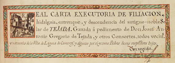   - Carta executoria. (Span. Handschrift auf Papier) - 