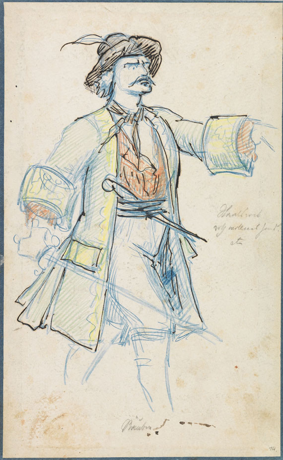  Georg II. von Sachsen - Kostümentwürfe. Um 1860-80. - 