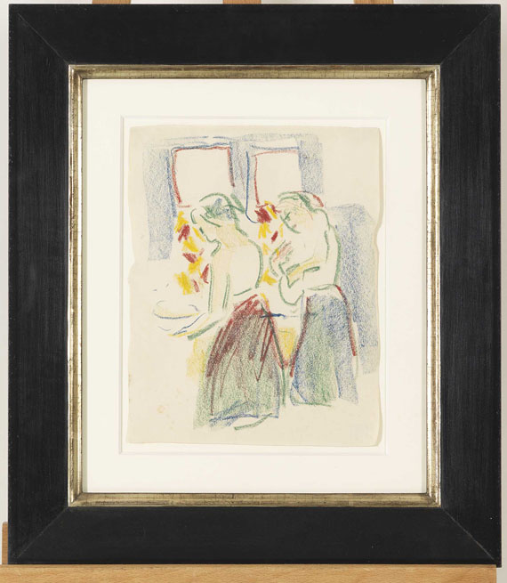 Ernst Ludwig Kirchner - Zwei Mädchen bei der Toilette - Frame image