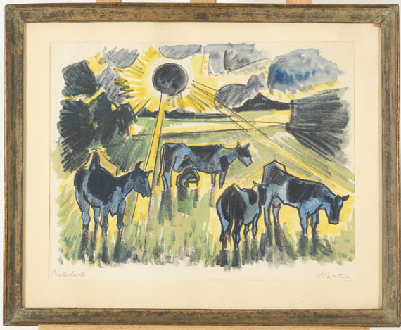Hermann Max Pechstein - Kühe auf der Weide - Frame image