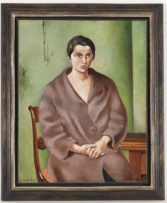 Ernst Fritsch - Sitzende junge Frau - Frame image