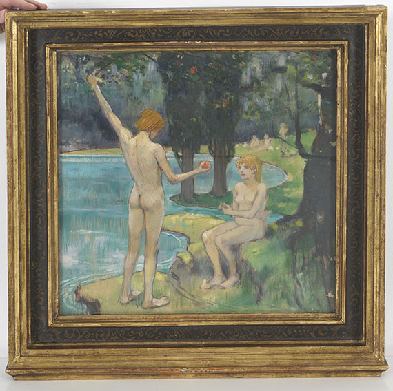 Ludwig von Hofmann - Adam und Eva (Paradies) - Frame image