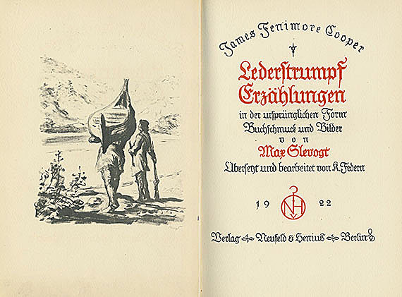 Max Slevogt - Cooper, J. F., Lederstrumpf. 5 Bde.