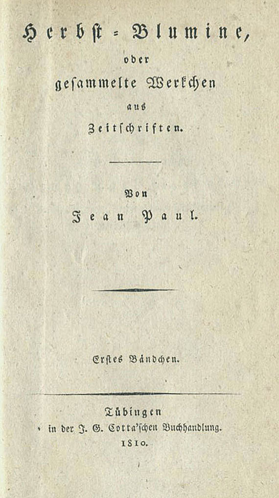  Jean Paul - 4 Werke in 8 Bdn.
