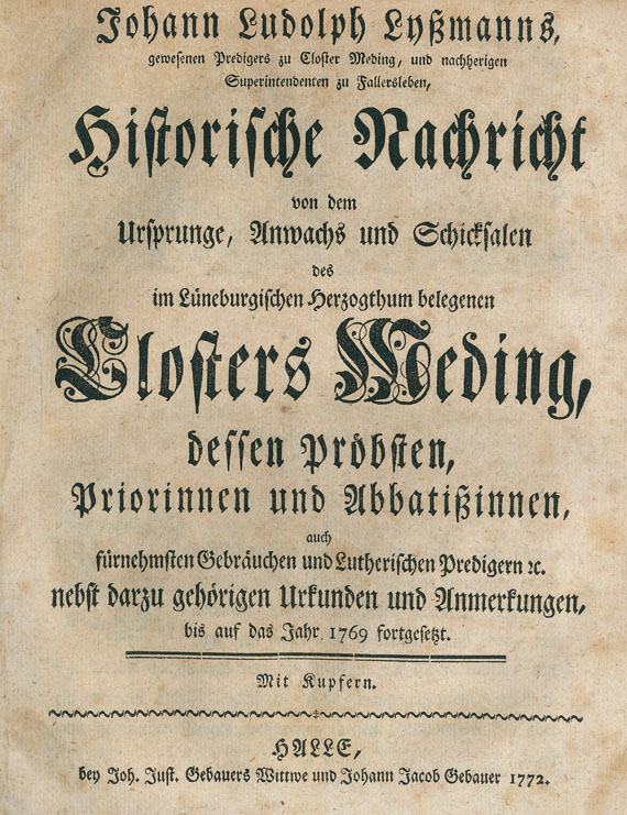 Johann Ludolph Lyßmann - Historische Nachricht.