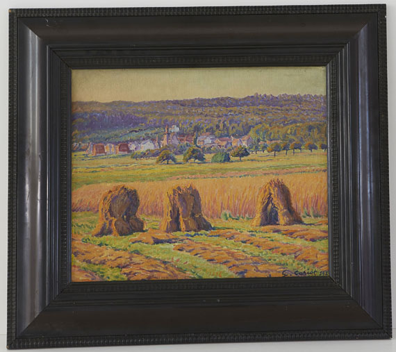 Gustave Cariot - Südfranzösische Landschaft mit Kornpuppen - Frame image