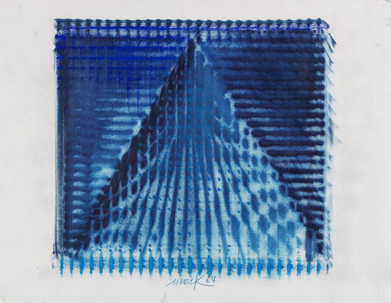 Heinz Mack - Ohne Titel (blaue Pyramide)