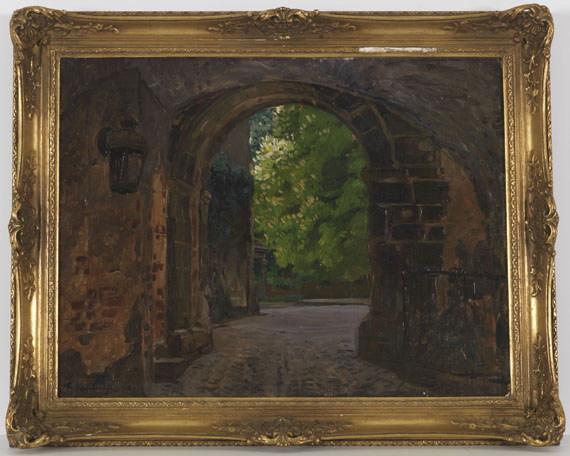Friedrich Kallmorgen - Burgtor (Eingang zu Schloß Wiesenburg in der Mark) - Frame image