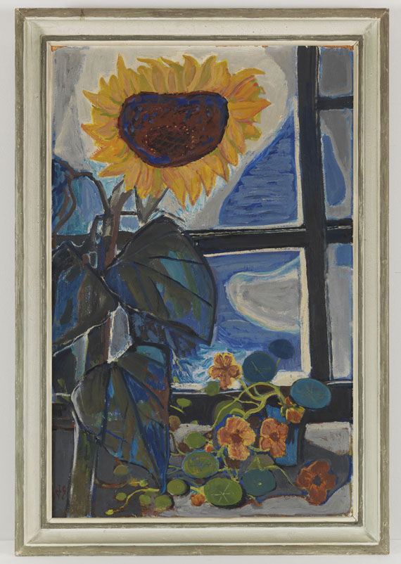 Otto Dix - Sonnenblume am Atelierfenster - Frame image