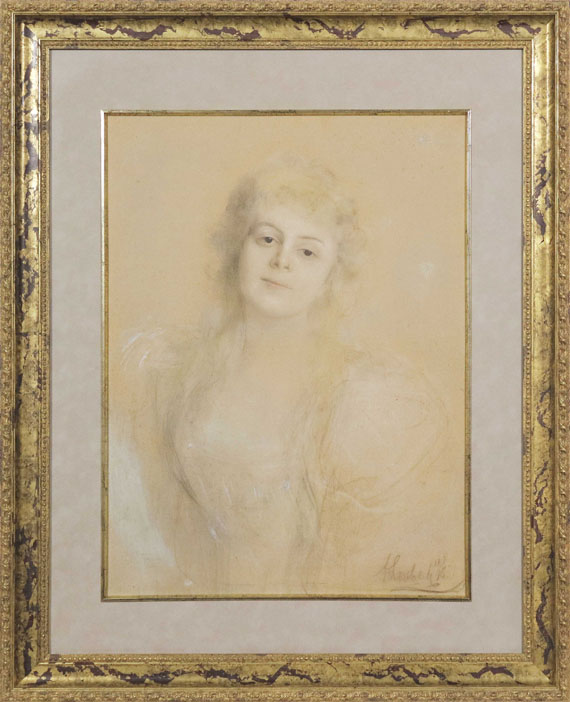 Franz von Lenbach - Porträt einer jungen Dame - Frame image